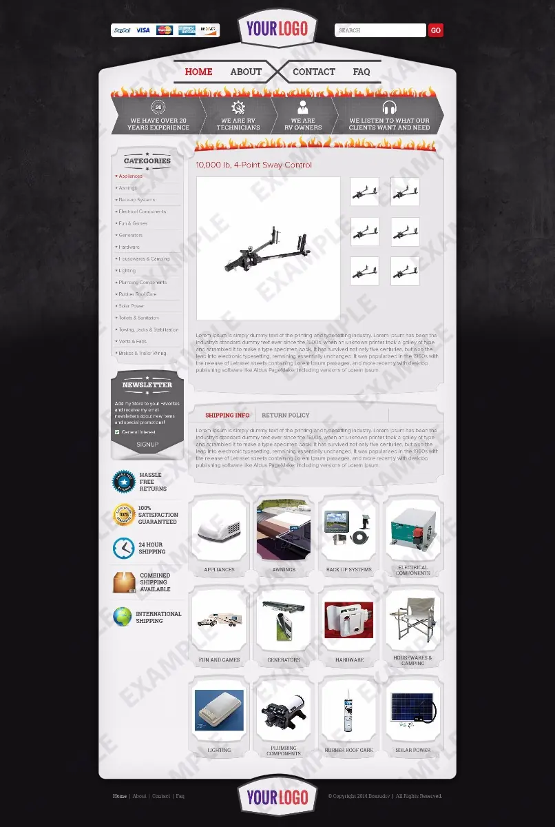 Wordcube premade eBay listing template #1233 for automotive