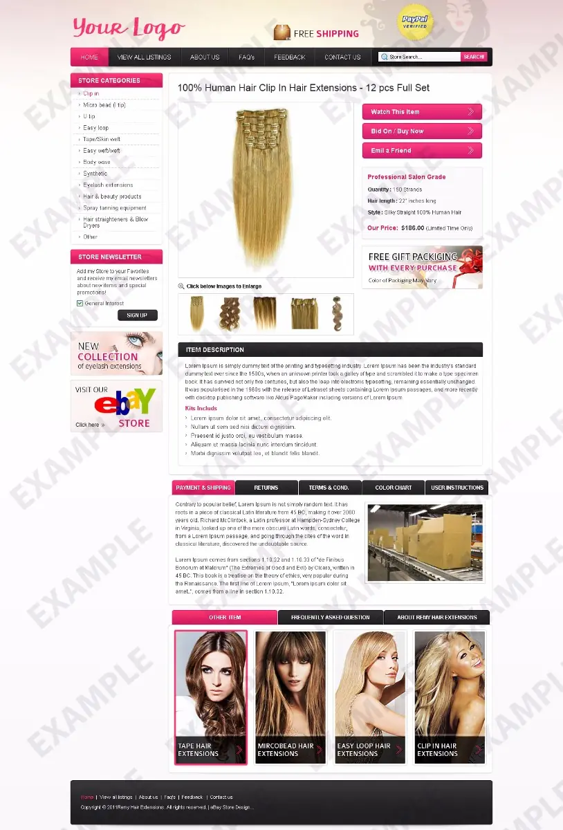 Cogimbee premade eBay listing template #1291 for beauty