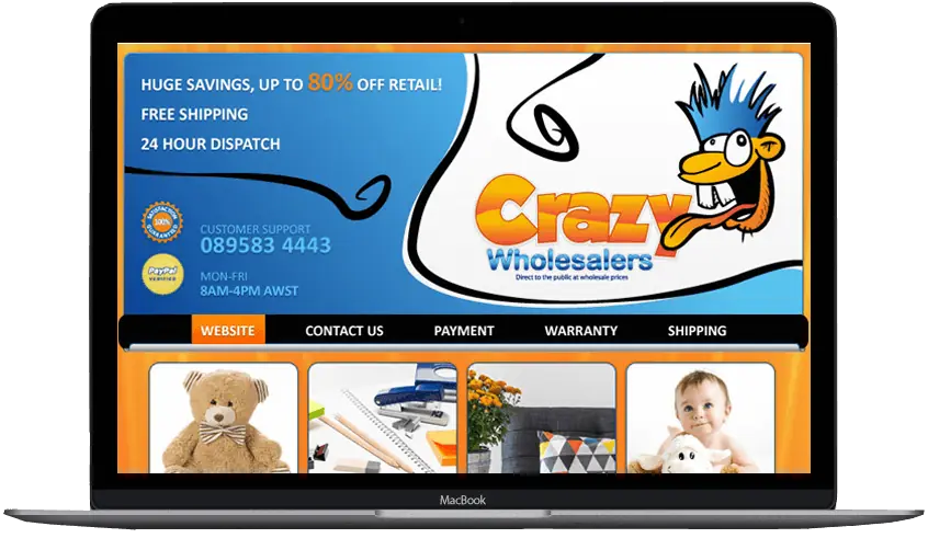 Crazy Wholesalers Facebook Landing Page designs: eBay stores by OC Designs Online