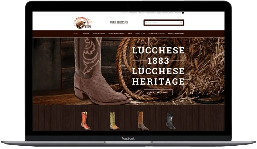 George Town Cowboy Boots: BigCommerce by OC Designs Online