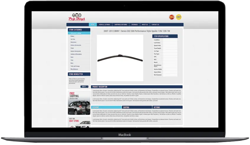 Pep Boys: eBay stores by OC Designs Online