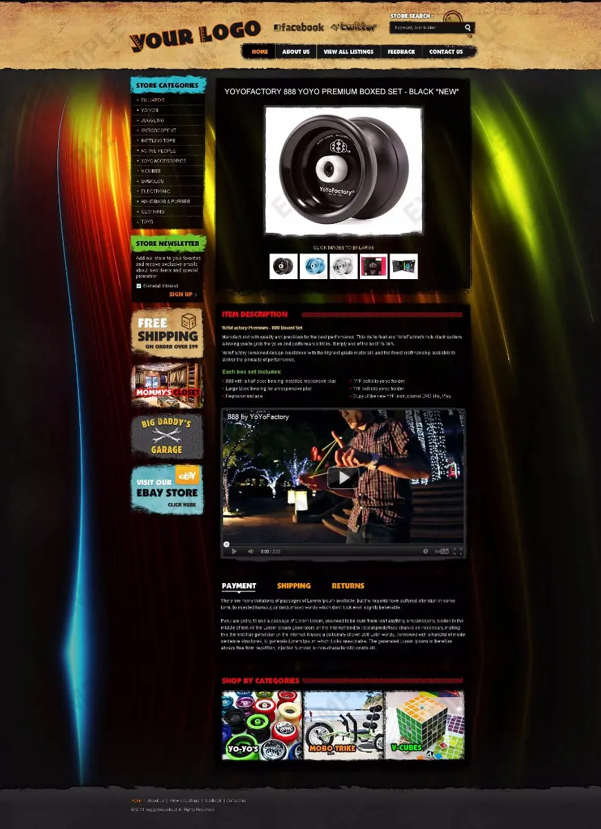 FlashXS premade eBay listing template #1301 for any industry