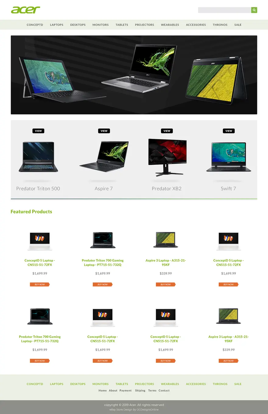 Acer — eBay stores by OC Designs Online