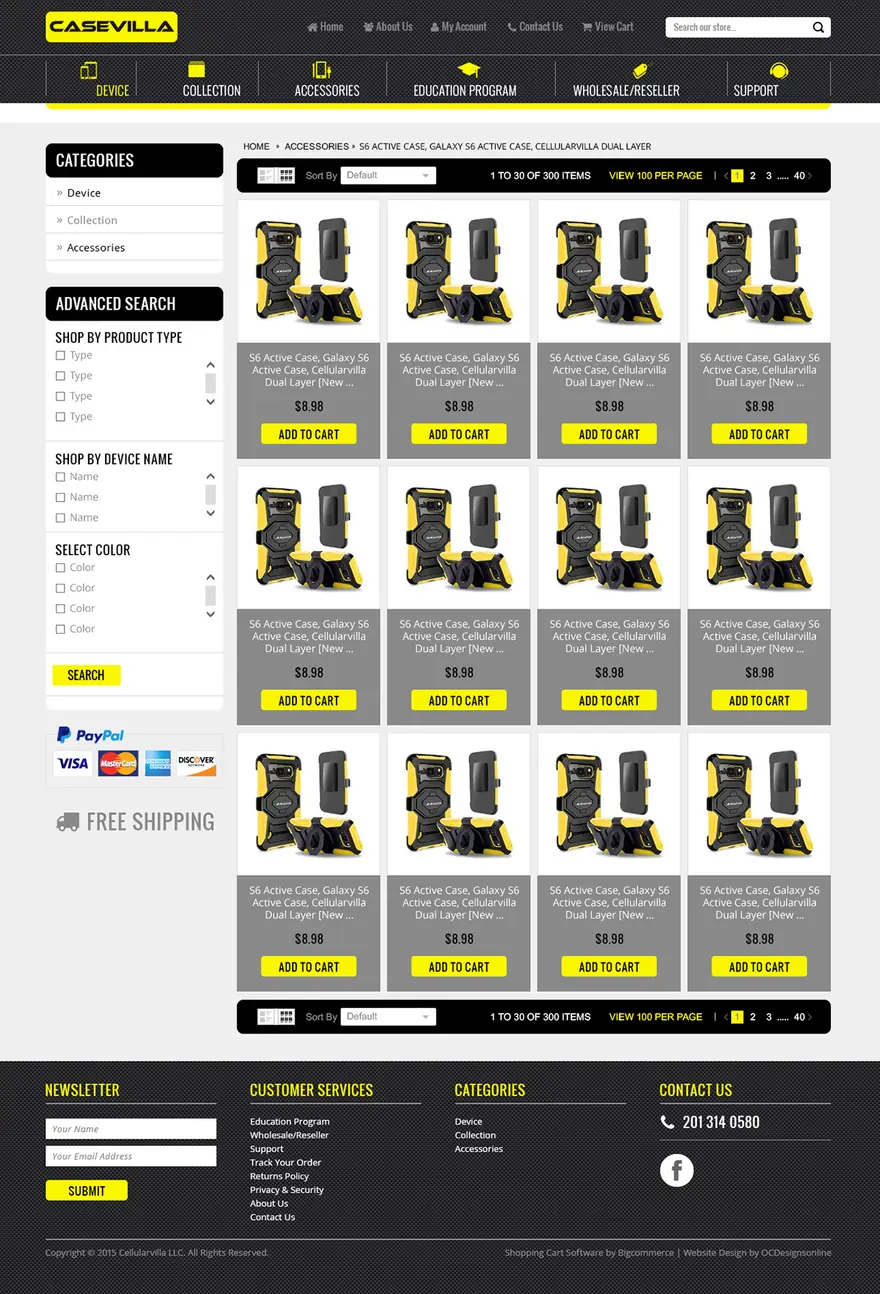 Casevilla, a store designed by OC Designs Online