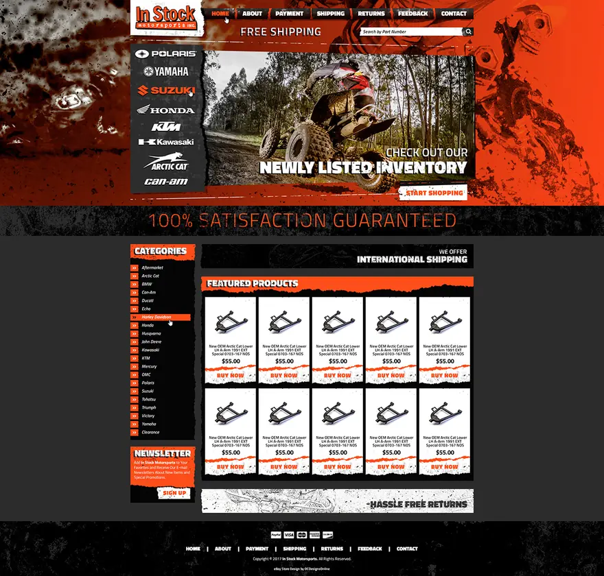 In Stock Motorsports store design: eBay stores by OC Designs Online