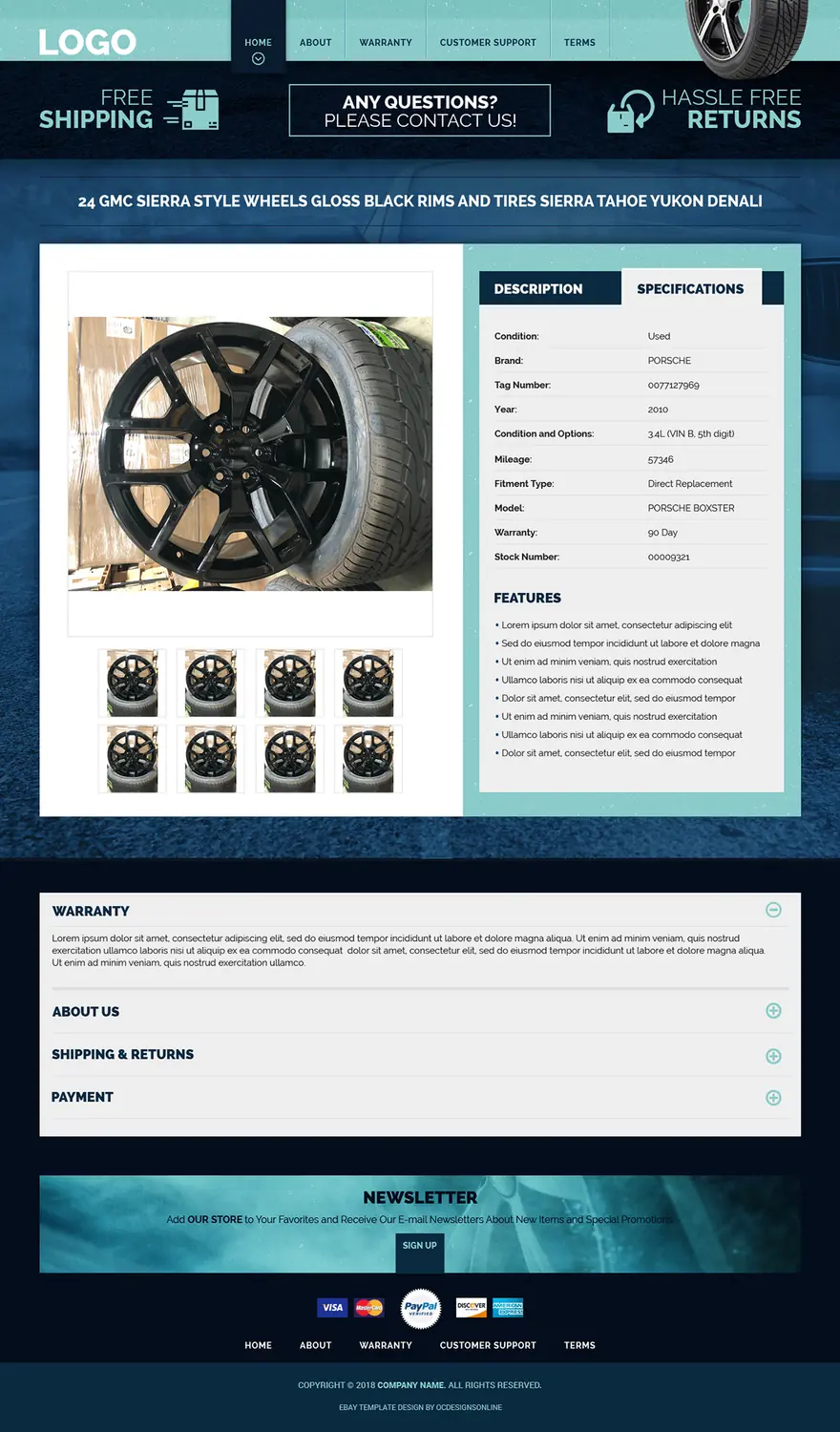 Wheelsnauto: eBay listing templates by OC Designs Online