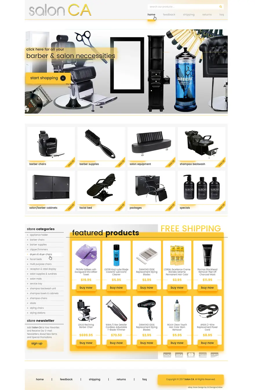 Salon CA — eBay stores by OC Designs Online