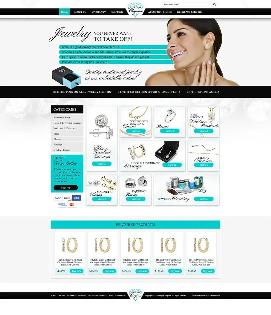 Ede Jewels ebay store design