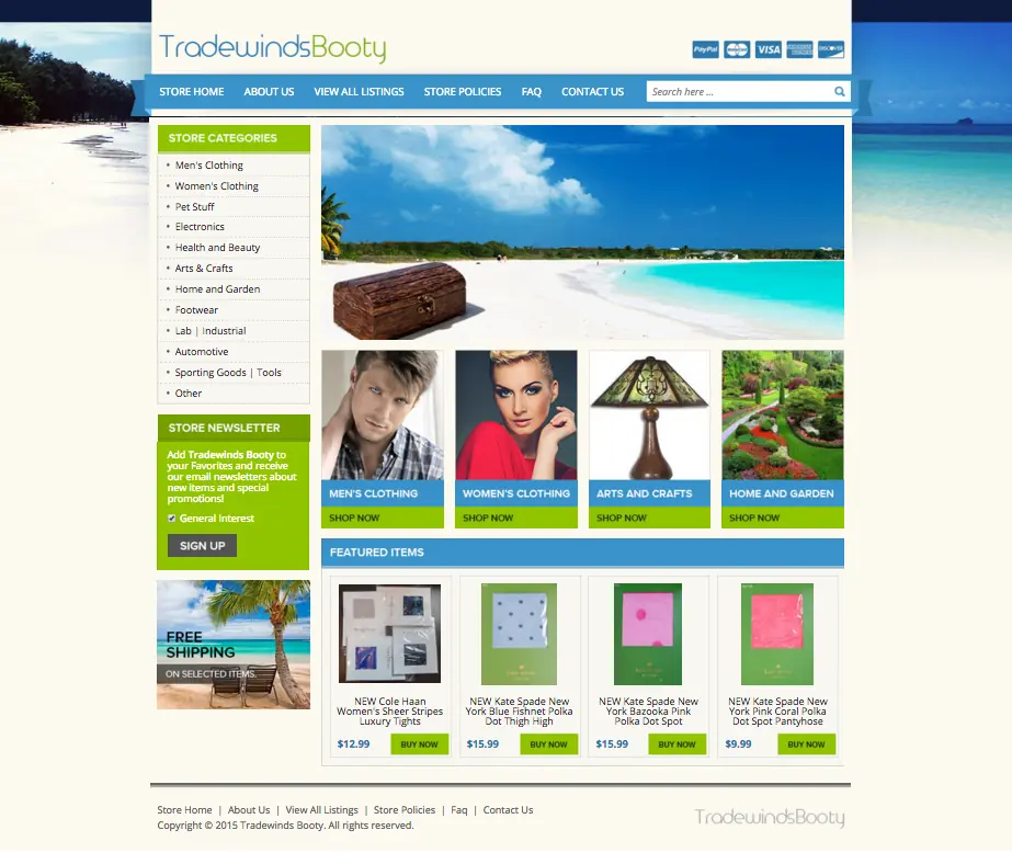 Home business owner Tradewinds Beauty sells more with a design from OCDesignsonline