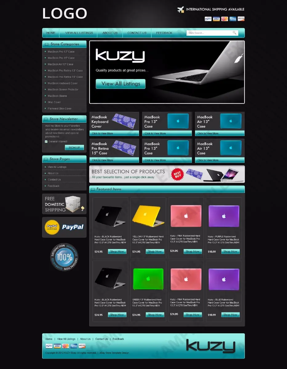 Mymm premade eBay store design #1230 for cell phones