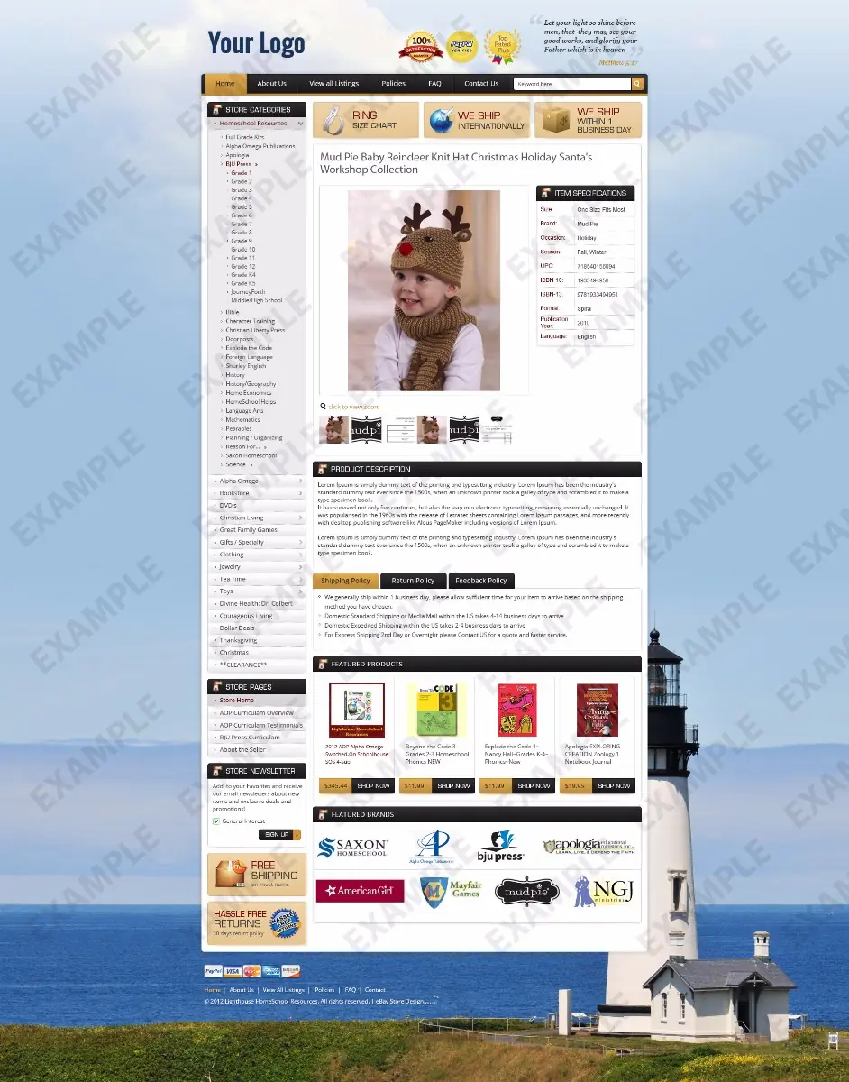 Mita premade eBay listing template #1289 for any industry