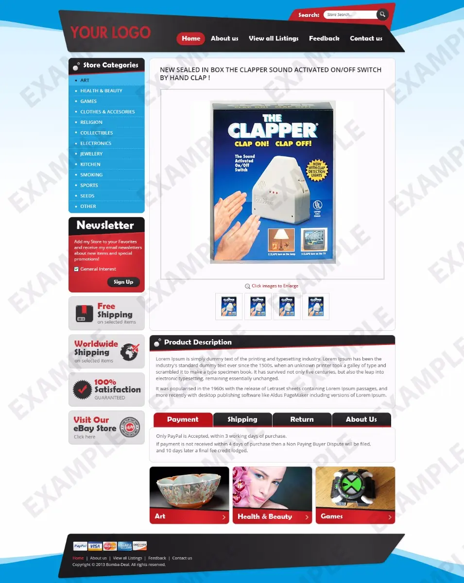 Ooba premade eBay listing template #1252 for any industry