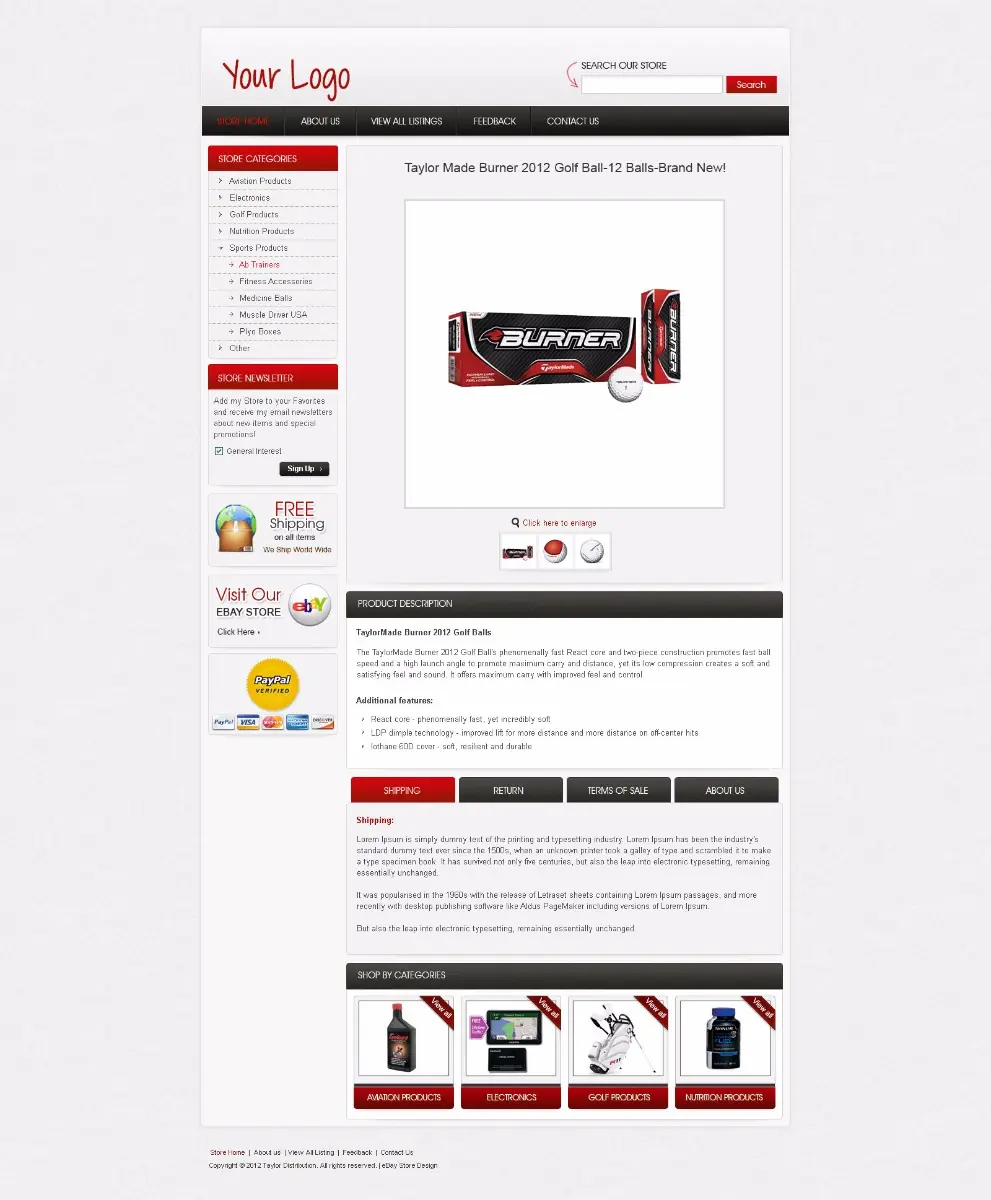 Nfly premade eBay listing template #1334 for any industry